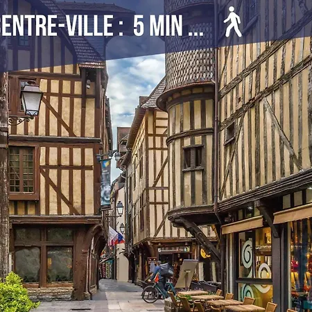 Sejour Pro Ou Detente - Lumineux Proche Centre De Troyes, Wifi Debit, Cuisine Equipee